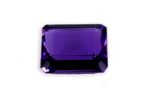 emerald cut amethyst from Madagascar