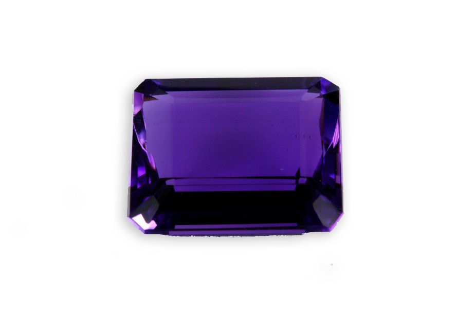 emerald cut amethyst from Madagascar