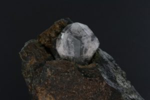 analcime crystal from La Reunion in France