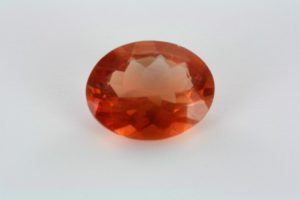 orange andesine from Congo oval cut