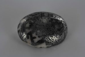 silver in its gangue cut in cabochon