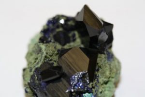 cristaux d'azurite de Tsumeb en Namibie