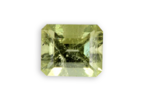 brasilianite from Brazil emerald cut