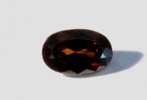 oval cut cassiterite from Colombia