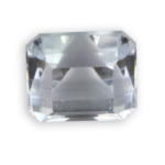 blue celestite of Madagascar emerald cut