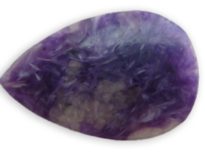 drop cabochon of charoite from Russia