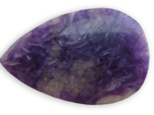 charoite cabochon en goutte de russie