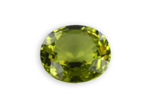 yellow chrysoberyl from Sri Lanka oval cut