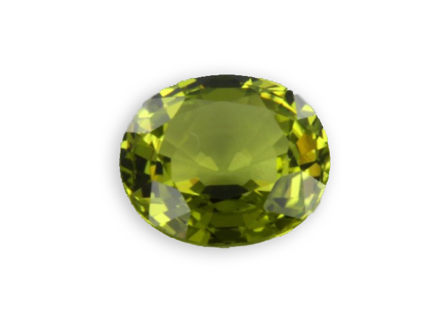斯里兰卡椭圆形的黄色金绿宝石