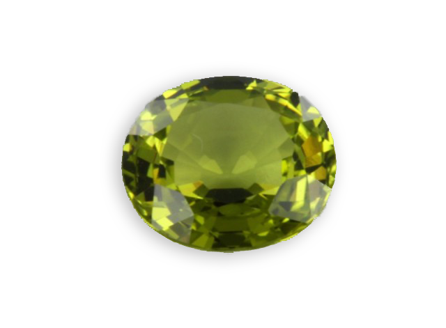 yellow chrysoberyl from Sri Lanka oval cut