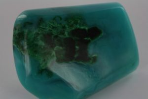 polished chrysocolla cabochon cut