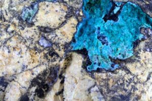 chrysocolle cristallisé du Zaïre