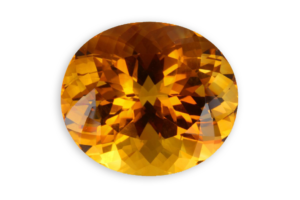 citrine from Brazil, oval cut