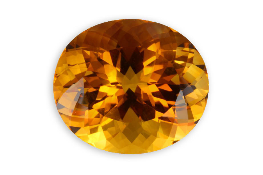 citrine from Brazil, oval cut