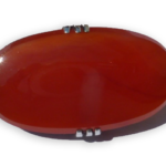 cabochon of carnelian mounted as breastpin