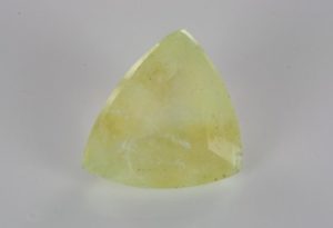 yellow datolite triangle cut