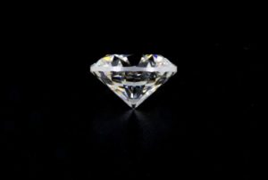 side view of brilliant cut diamond