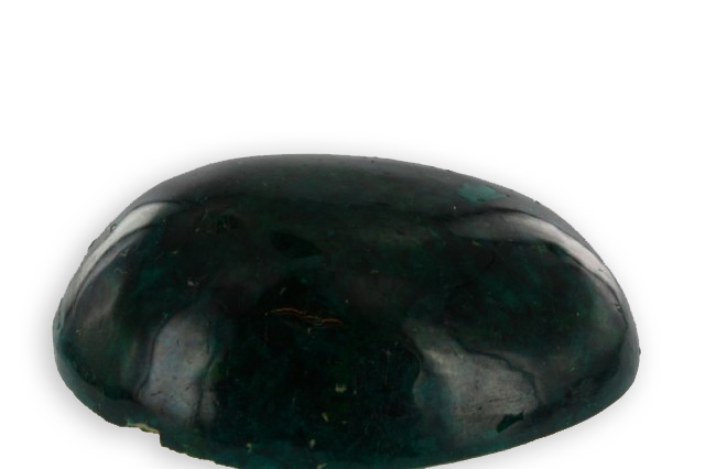 dioptase taillée en cabochon du Zaïre