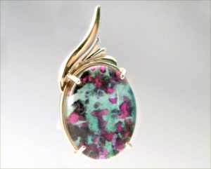 goodletite cabochon assembled as a pendant