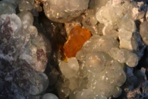 Greenockitkristall aus Bishoptown, Schottland