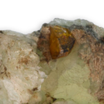 Greenockitkristall aus Bishoptown, Schottland