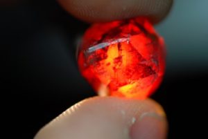 crystal of pyrope garnet from Africa