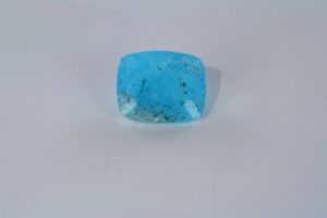 blue hemimorphite from Cho Dien in Vietnam cushion cut