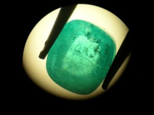 liquid type inclusions in a paraiba copper tourmaline