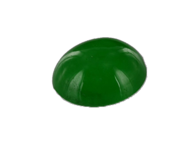 jade impérial de Birmanie taillé en cabochon