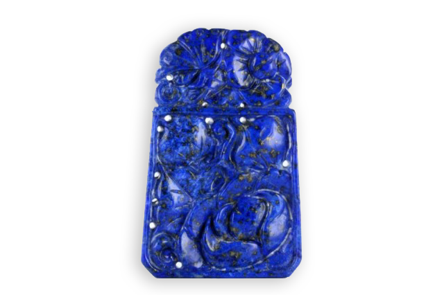 carved lapis lazuli from Afghanistan