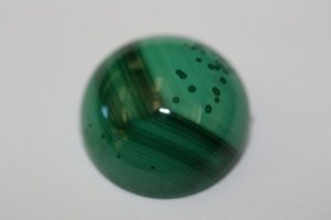 malachite cabochon from Katanga