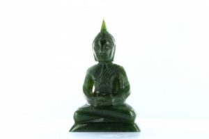 carved Bouddha in green nephrite