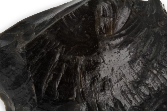 obsidiana negra de la Isla de Ascención