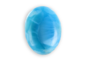 cabochon of larimar from Dominican Republic