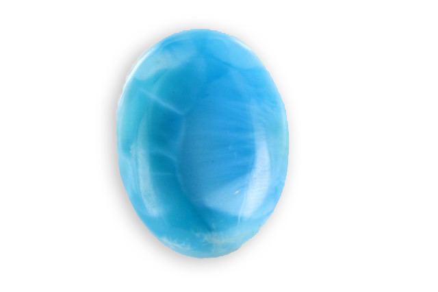 cabochon of larimar from Dominican Republic