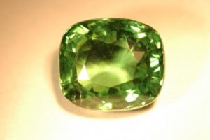 cushion cut peridot from Pakistan