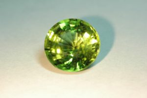 brilliant cut peridot from Burma