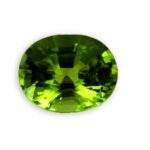 oval cut peridot from Burma