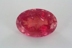 pink pezzottaite from Madagascar oval cut