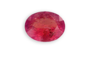 pezzottaite rosa intenso del Madagascar a taglio ovale