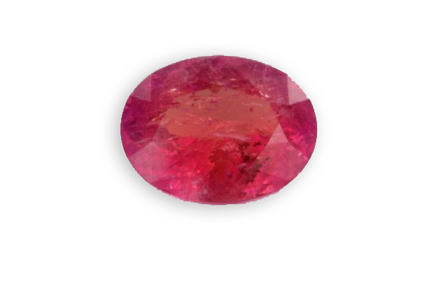 pink pezzottaite from Madagascar oval cut