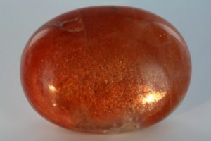 African sunstone cut in cabochon