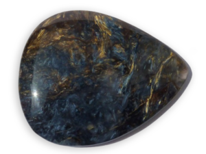 pear cabochon of blue pietersite from China