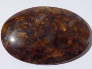 cabochon of red pietersite from China