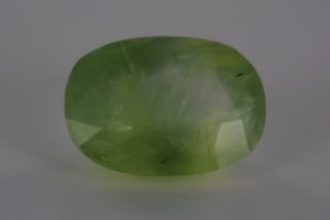 green prehnite from Mali oval cut