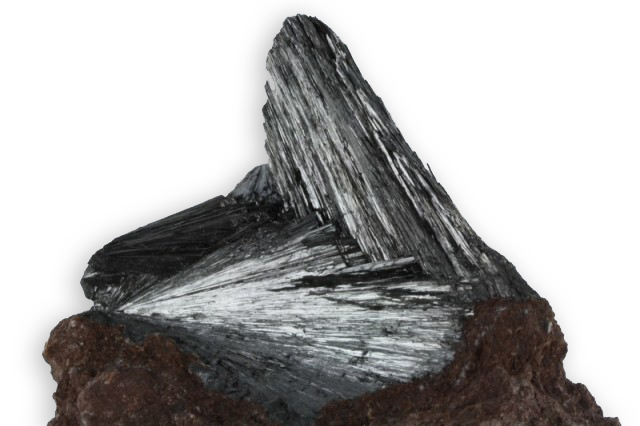 cristais de pirolusita da Alemanha