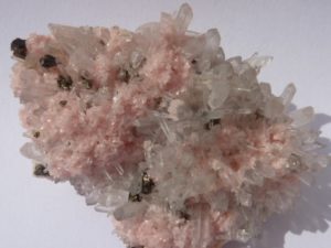 rhodochrosite sur quartz du Pérou