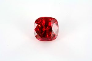 ruby from Mozambique cushion cut