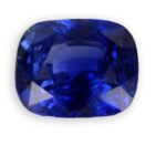 blue sapphire from Sri Lanka cushion cut