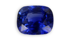 blue sapphire from Sri Lanka cushion cut
